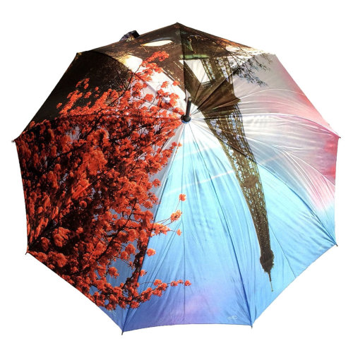 Зонт женский трость полуавтомат "Стиль" 9 спиц