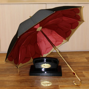 Зонт-трость Rainie с металлической ручкой и декоративным красным камнем 1926