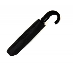 Зонт мужской 3 сложения полуавтомат эпонж "Загнутая ручка" 9 спиц
