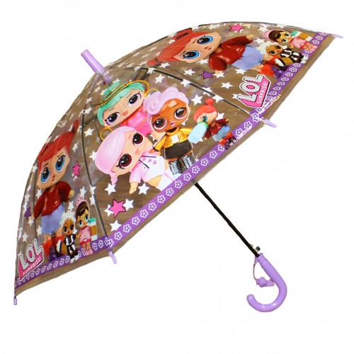 Зонт детский прозрачный принт LOL 269